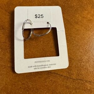 2 pair one small and one medium Gold Hoop Earrings